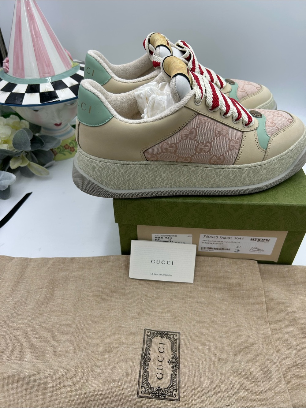 Women's Gucci GG screener sneakers size 41/10 US made in Italy - Picture 5 of 10